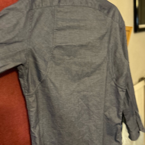 Adidas long sleeve button down shirt blue, only worn once - Picture 4 of 7